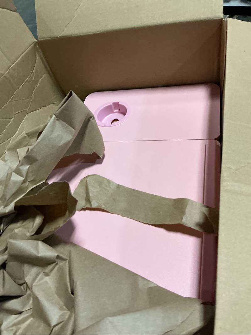 Condition photo showing Good Condition for lap desk for couch/sofa/floor, 5-angle adjustable bed desk with foldable legs &cup holder, light weight bed tray table for writing/eating/reading, portable laptop stand for adults, kids pink