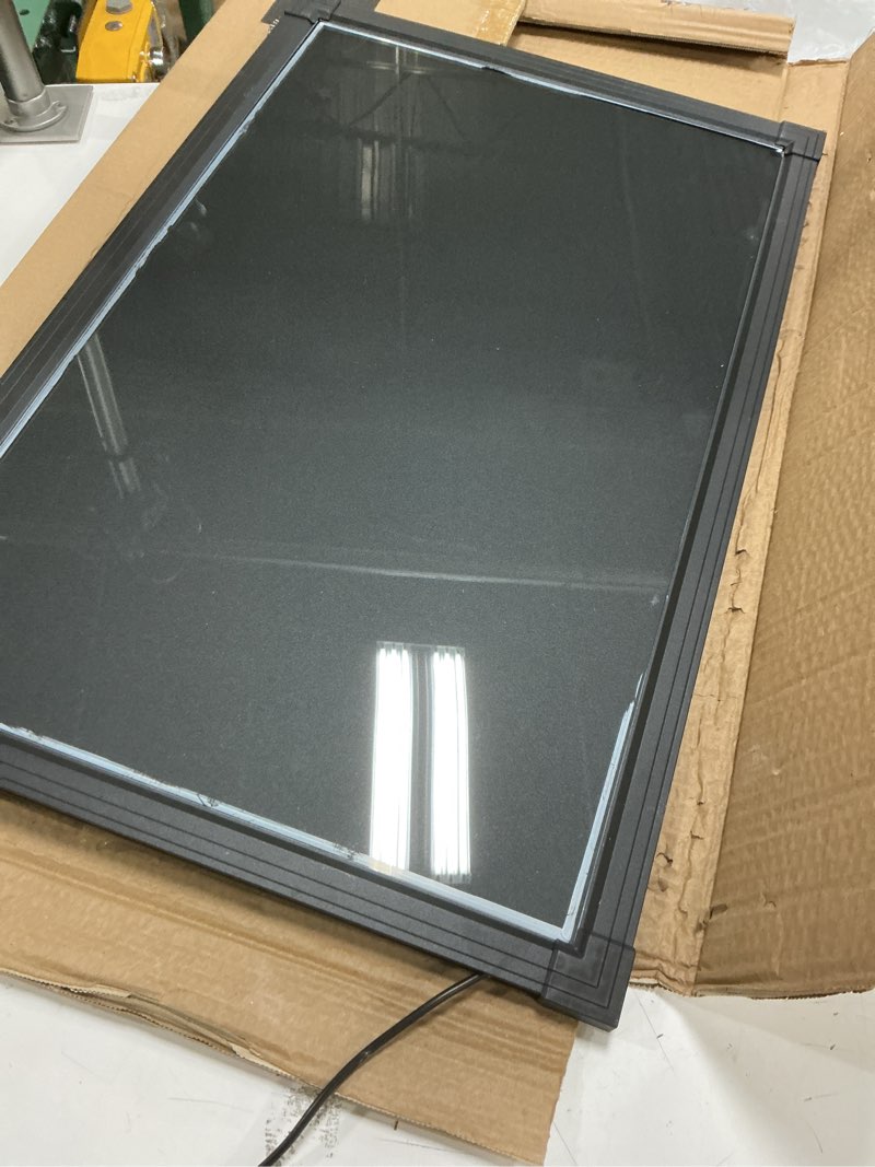 Condition photo showing As Is for (incomplete, missing control)slsy led writing board 24\"x16\", light up message board illuminated neon sign with 12 led colors, 26 flashing modes, 8 fluorescent markers, erasable sign for restaurants bars cafes weddings classrooms 24\"w x 16\"h