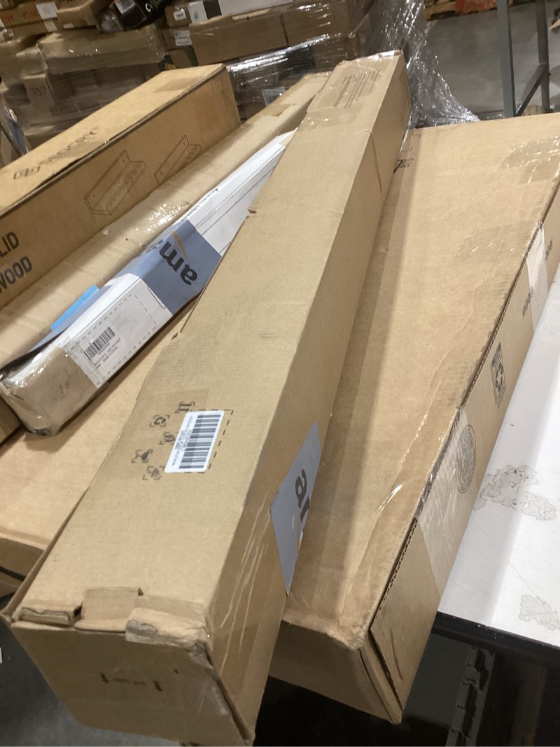 Condition photo showing As Is for 1 Inch Gold Double Curtain Rods 36 to 72 Inches (3 to 6 ft), USFOOK Drapery Rods for Windows, Telescoping Dual Curtain Rod with Luxury Translucent Finials 36-72" Luxury Gold