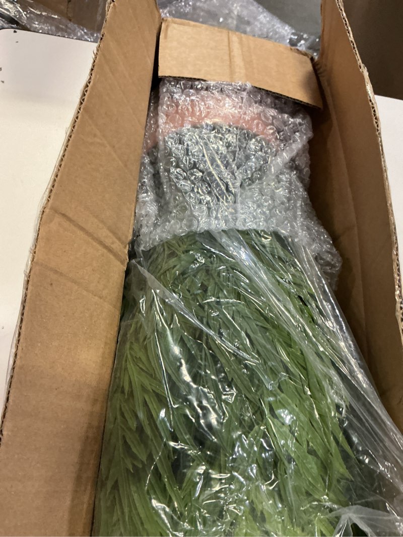 Condition photo showing Good Condition for 2 pack artificial fern plants in pots artificial boston ferns potted plants faux fern bush plant shrubs greenery for outdoor indoor porch patio farmhouse garden living room office table decor (type 3)