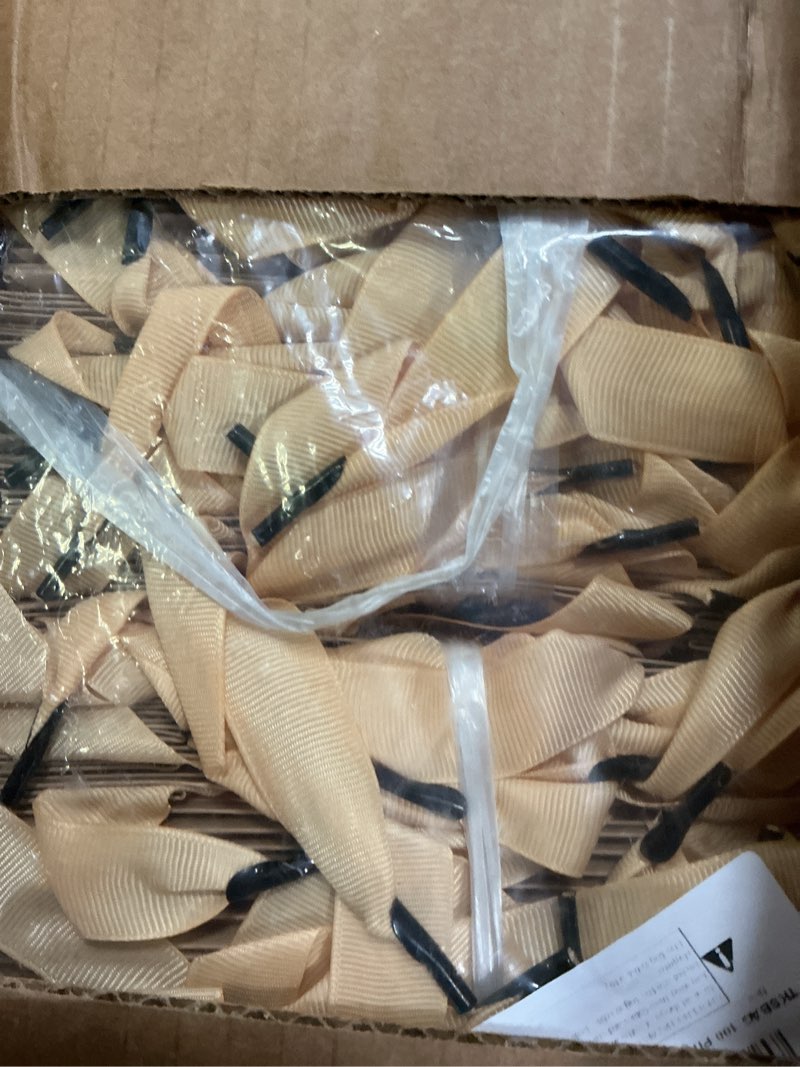 Condition photo showing New/Like New for TKSBAG 100 Pack Pink and Gold Gift Bags with Bow Handles, 6.4×3.1×5.1 In Small Thank You Bags Bulk for Birthday, Weddings, Baby Shower, Party Favors, Thanksgiving, Christmas pink gold 1 Count (Pack of 100)