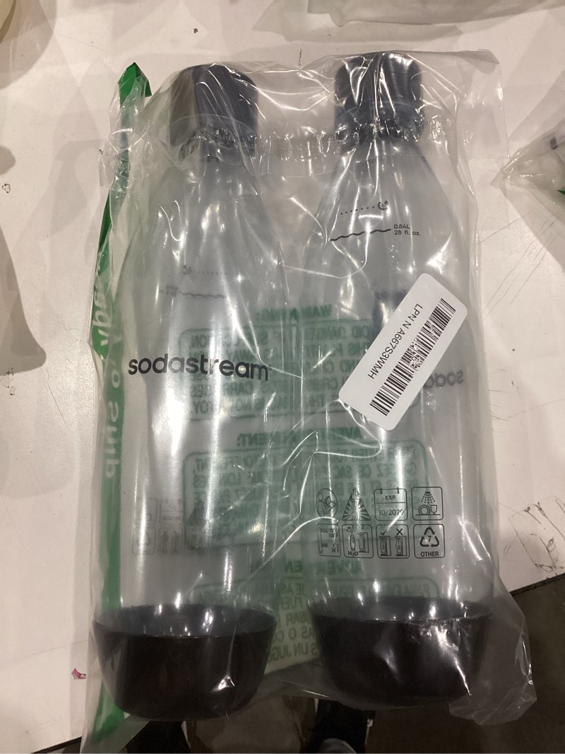 Condition photo showing Good Condition for sodastream 1L Twin Pack Dishwasher Safe Slim Bottle (Black) Black 1L Pack of 2