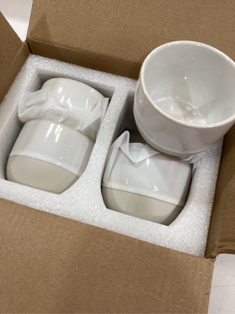Condition photo showing Good Condition for ceramic espresso cups set, espresso coffee mugs, special glazed demitasse cups expresso coffee cup for espresso machine (pure white)