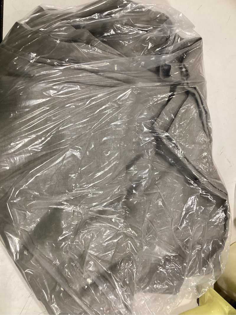 Condition photo showing As Is for quince dark grey curtain 100% linen
