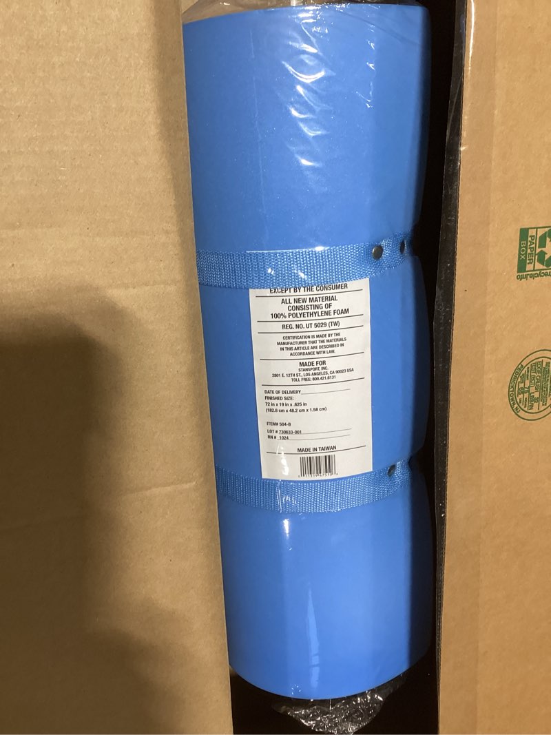 Condition photo showing As Is for Stansport Camping Pad Blue Comfort (5/8”)