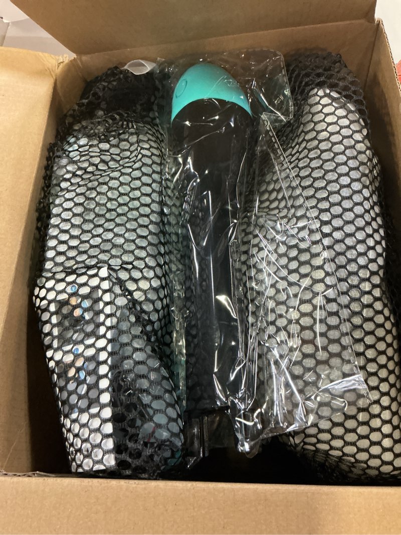 Condition photo showing Good Condition for full face snorkel mask for adults teen, snorkeling gear with detachable camera mount, panoramic 180° view, anti-fog anti-leak snorkling set for man and women black green+black-s/m