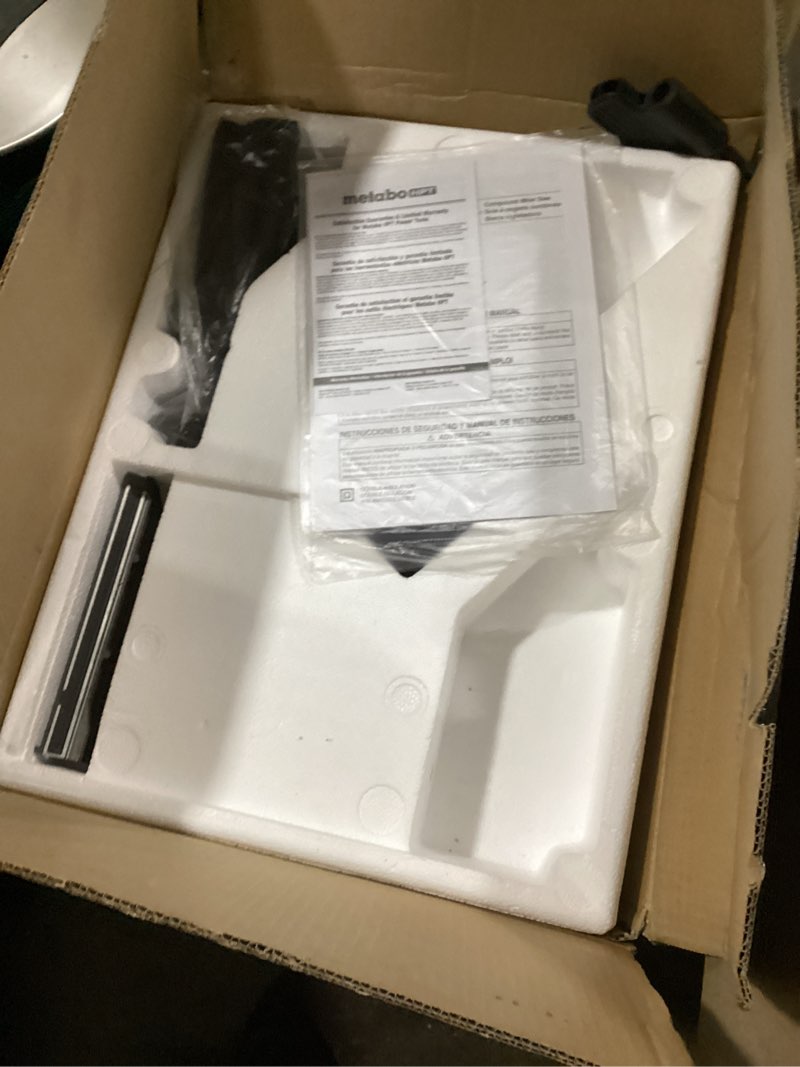 Condition photo showing Good Condition for metabo hpt 10-inch single bevel compound miter saw, 15-amp power saw with xact cut shadow line, single bevel 0-45°, 40t tct miter saw blade, c10fcg2