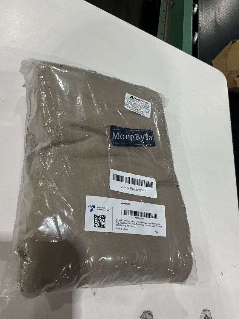 Condition photo showing Good Condition for sleeping bag liner, compact travel sheets for hotel hostel | ultralight 4 seasons adult sleep sack for camping backpacking, comfy breathable & easy care, 3 sizes light khaki 82.7” x 70.9”