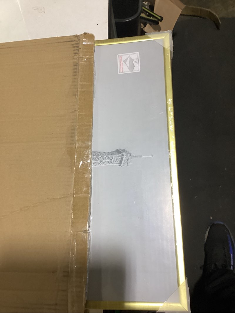 Condition photo showing Good Condition for upsimples 18x24 Picture Frame Gold 3 Pack, Scratch-Proof Poster Frames 18 x 24 for Photo Gallery - Slide-In Strips, Horizontal or Vertical Wall Mounting Gold 18x24