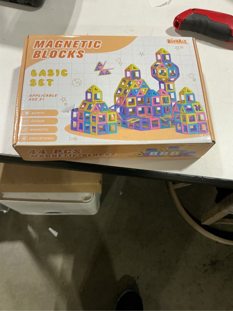 Condition photo showing Good Condition for rurvale toddler girl toys, magnetic tiles 44pcs, birthday gifts ideas for girls toys age 2 3 4 5, magnetic blocks, magnet stem montessori toddler kids christmas toy gifts for 3 4 5 6 7 year old girls