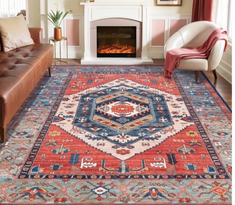 Area rug, size unknown (similar to stock photo) 