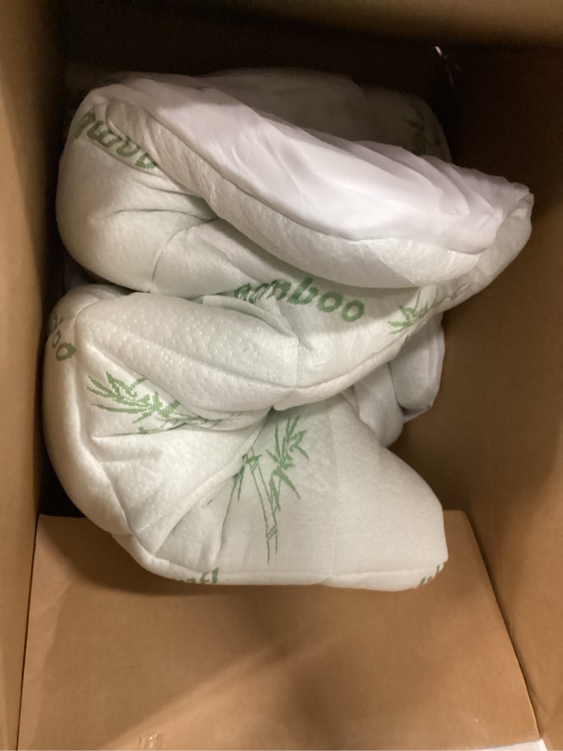 Condition photo showing As Is for Mattress Topper Twin Size, Cooling Extra Thick Breathable Viscose Made from Bamboo Mattress pad, Soft Quilted Fitted Mattress Cover with 1000 GSM Down Alternative Fill (8-21”Deep Pocket) White Twin