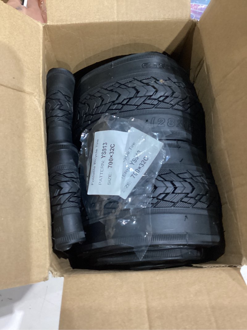 Condition photo showing Good Condition for yunscm 2-pcs 700c bike tires 700x32c/32-622 compatible with road bike tires 700x30c 700x32c 700x33c 700x34c 700x35c bicycle tires(y-1126) 2pcs tires