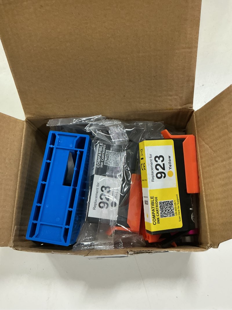 Condition photo showing As Is for compatible for hp 923 ink cartridges combo pack 4 pack replacement for hp 923 ink for hp officejet pro 8135e 8139e 8138e 8125e 8128e 8122e 8130 8120 printer ink cartridges black cyan magenta yellow