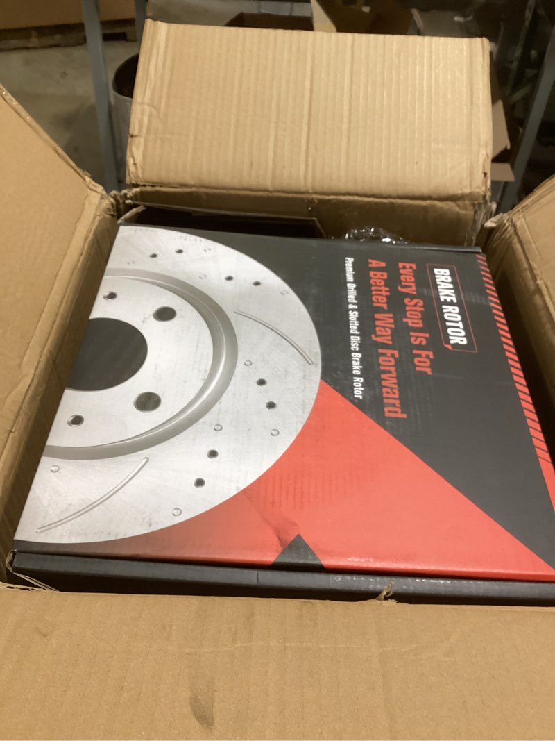 Condition photo showing Good Condition for front automotive replacement brake kit, brake rotors brake pads compatible with 2010-2015 toyota prius, 2012-2015 toyota prius plug-in, 2011-2017 lexus ct200h|geomet coated|255mm(10in)