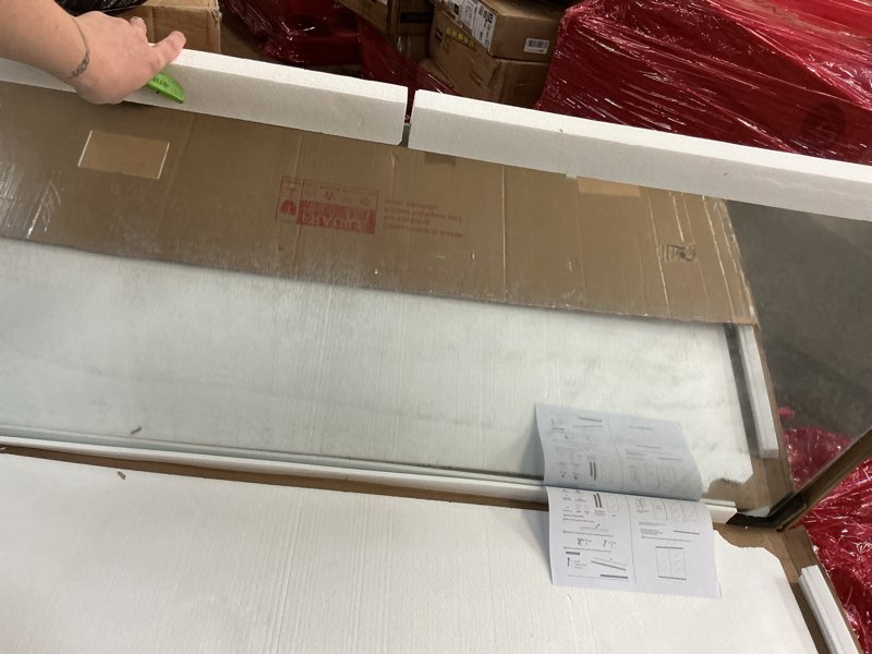 Condition photo showing New/Like New for Home Gym Mirror, 63X28 Inch(1Pack) Large Frameless Tempered Glass Full Body Wall Mounted Mirror for Gym, Yoga, Exercise, Dance Studio Gym Mirror 63"L x 28"W