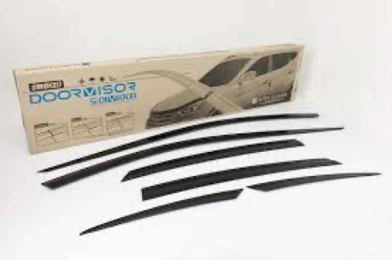 Smoke Black Side Window Wind Deflectors Visor Rain Wind Guards 6p for 2020 2021 2022 2023 2024 2025 