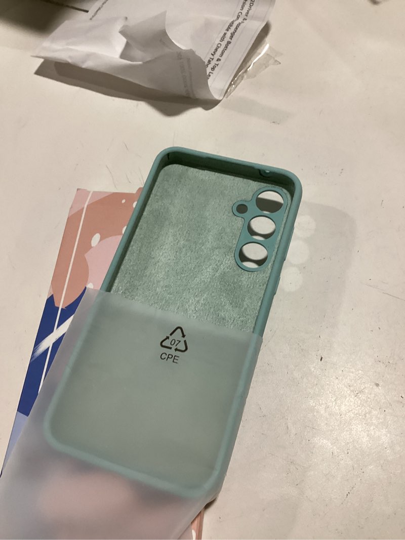 Condition photo showing New/Like New for galaxy a35 5g case 6.5 inch, soft liquid silicone protective and anti-scratch microfiber lining shockproof compatible with a35 5g cover (green)