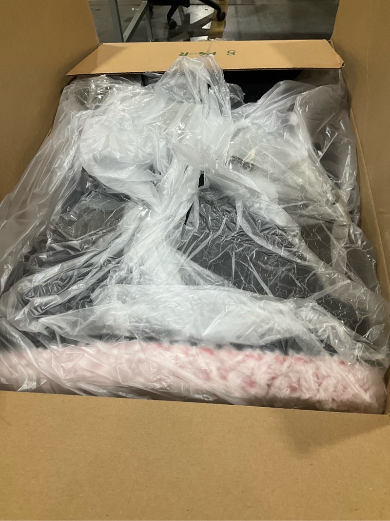 Condition photo showing As Is for KSIIA Washable Dog Bed Deluxe Plush Dog Crate Beds Comfy Kennel Pad Anti-Slip Pet Sleeping Mat for Large, Jumbo, Medium, Small Dogs Breeds, 35" x 23", Pink