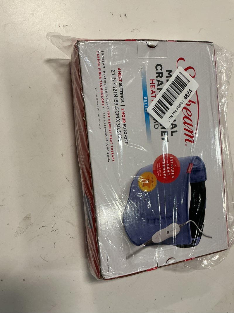 Condition photo showing New/Like New for Sunbeam Carbon Fiber Thermabelt Infrared Heating Pad, 12x21in, for Period Cramps, Stomach Cramps, Lower Back