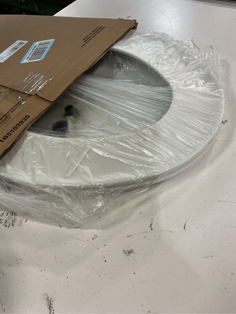 Condition photo showing As Is for bemis 170 000 toilet seat, elongated, plastic, white