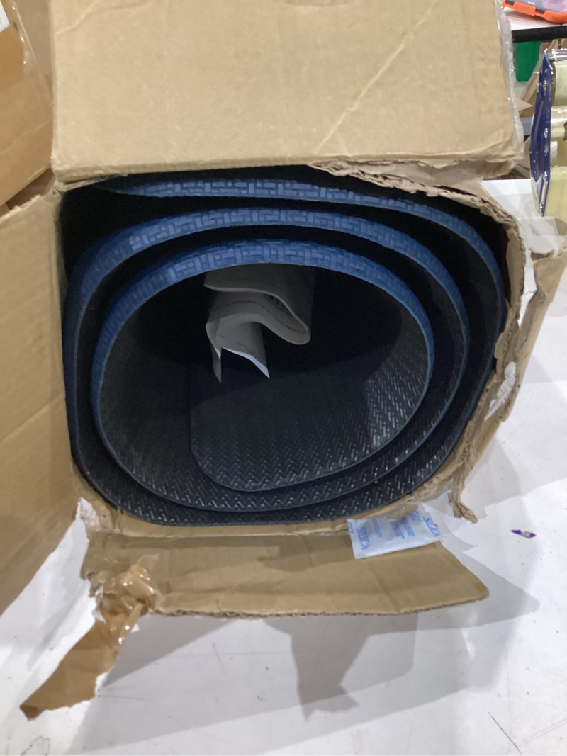 Condition photo showing New/Like New for ophanie kitchen mats for floor, 3/4 inch thick kitchen rugs, 24'' x 70'' anti fatigue standing cushioned mat, waterproof,comfort ergonomic mat for office, home, sink, blue non-slip bottom blue 70"l x 24"w x 0.8"th