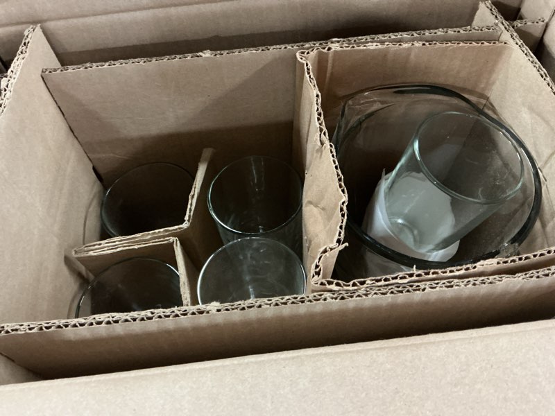 Condition photo showing Good Condition for mainstays 6-piece clear glass pitcher and drinkware tumbler set