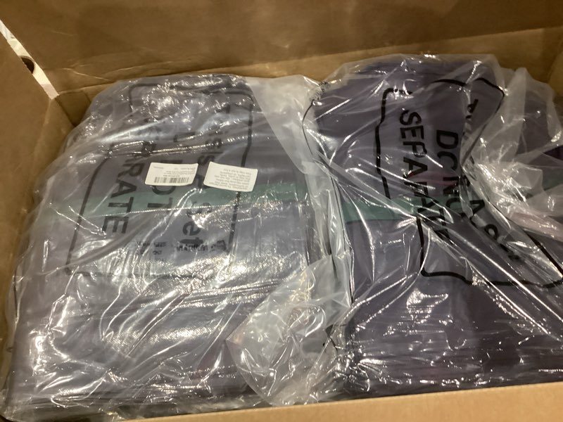 Condition photo showing New/Like New for windyun reusable grocery bags large non woven shopping bags with handle foldable portable tote carryall bulk 11.8x6x13.8 inch navy blue 200