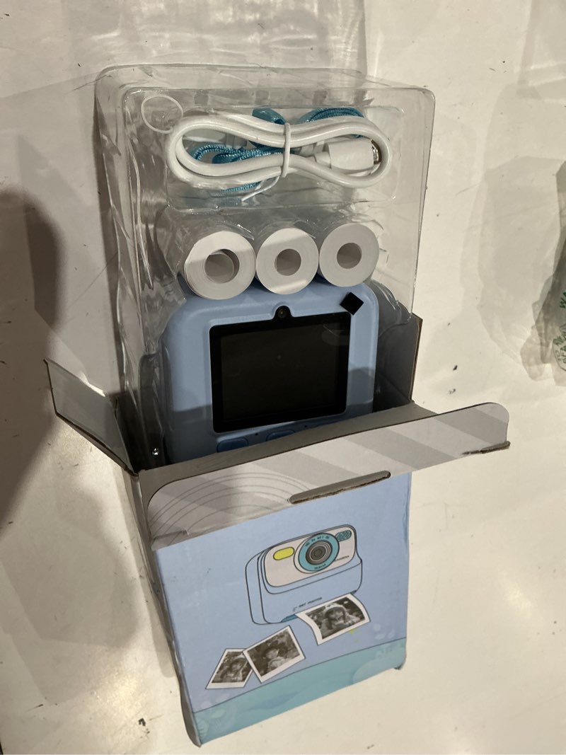 Condition photo showing Good Condition for kids instant digital cameras for boys and girls, 1080p hd dual-lens selfie digital camera with print paper & 32g card, christmas birthday gifts toys for toddler and teenagers age 3-16 years old blue