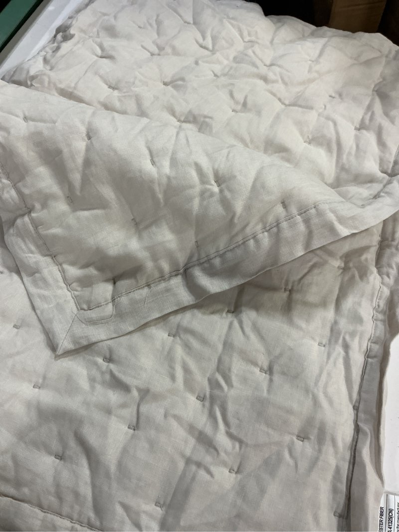 Condition photo showing Good Condition for quince, european linen dream sham pillowcase  ,set of 2/queen/sand