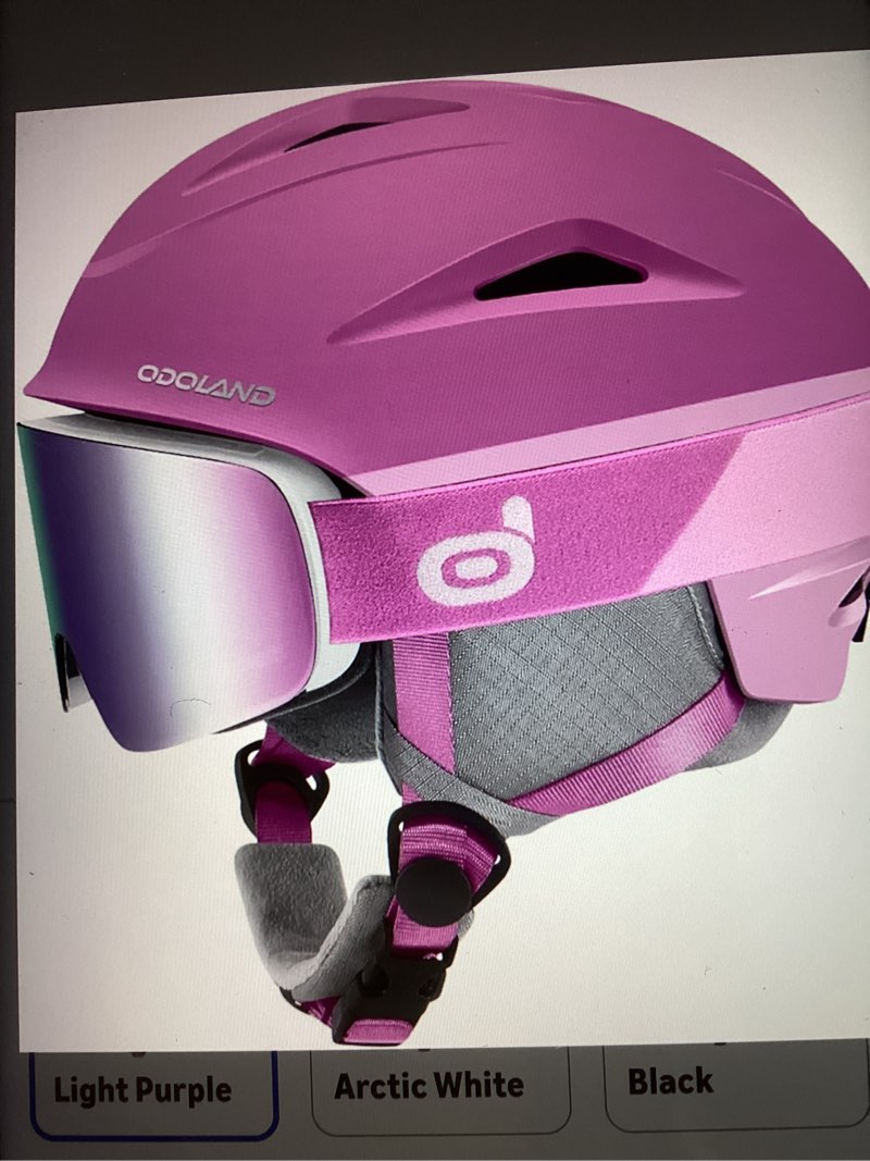 Odoland Ski Helmet with Ski Goggles, Shockproof, Windproof Snowboard Helmet and Goggles Set for Men 