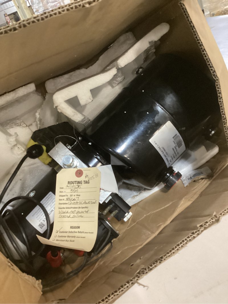 NorTrac 12 Volt DC Hydr  power unit electric lhl