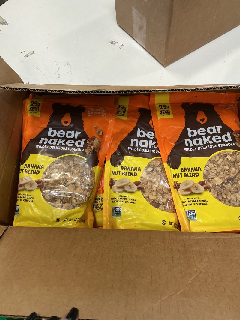Condition photo showing New/Like New for Bear Naked, Granola, Banana Nut, Vegetarian and Non-GMO Project Verified, 4.5lb Case (6 Count) 12 Ounce (Pack of 6)