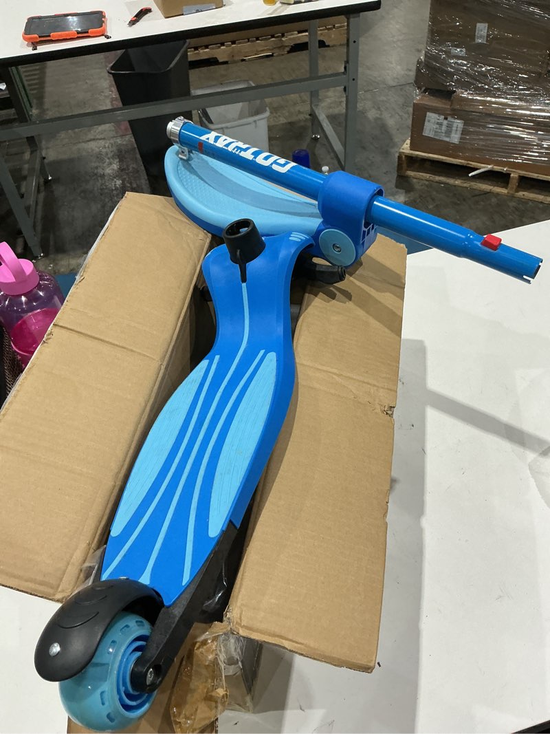 Condition photo showing Good Condition for gotrax ks3 kids kick scooter, led lighted wheels, adjustable height handlebars and removable seat, lean-to-steer & widen anti-slip deck, 3 wheel scooter for kids ages 2-8 and up to 100 lbs (skyblue)