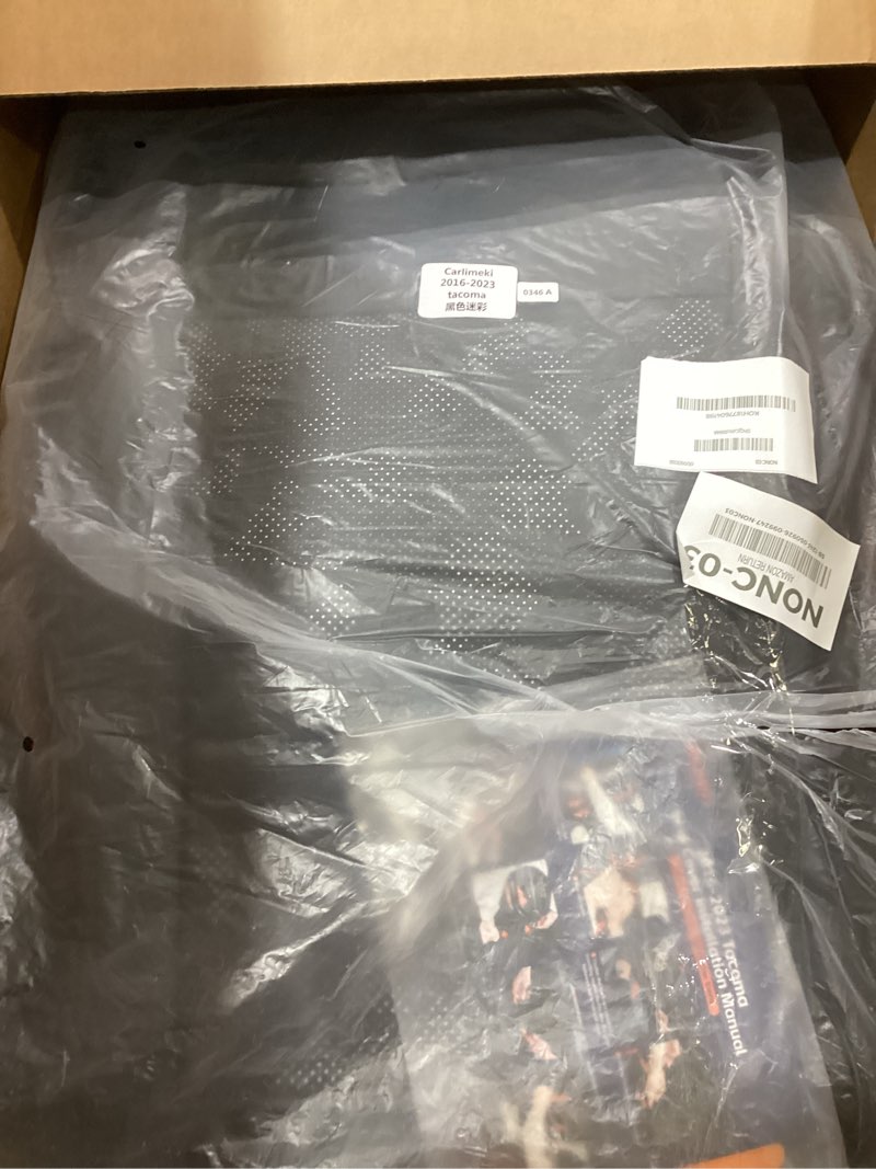 Condition photo showing Good Condition for carlimeki leather seat covers custom fit for tacoma gen 3rd (2016-2023) double & crew cab, for sr, sr5, limited, trd pro, trd sport, trd off-road, trail special edition - fully covered 2016-2023 (camouflage black) & full set 3rd gen tacoma 2016-2023 & crew cab