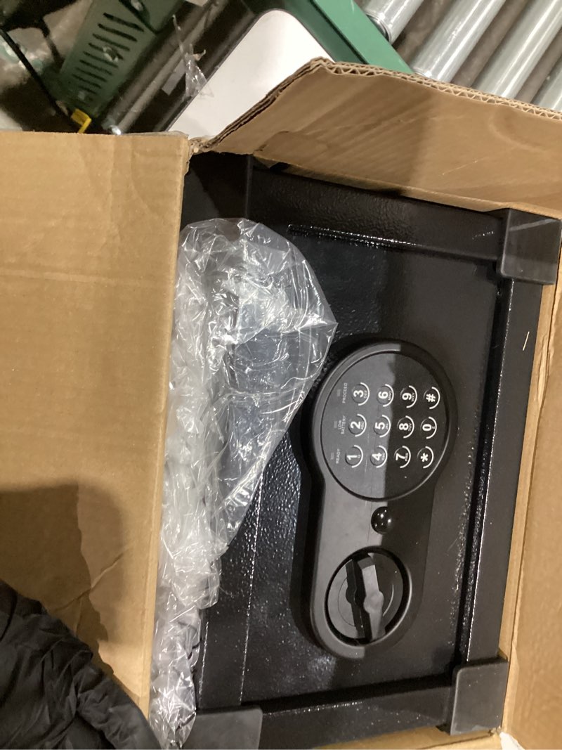 Condition photo showing Good Condition for 0.5 Cu ft Small Safe Box with Fireproof Waterproof Bag, Home Safe with Keys & Pass Code & Wall Mount Kits, Money Safe with Smart Alert System for Money, Jewelry, and Documents, 12.1''W×7.8''D×7.8''H 0.5 Cubic Feet