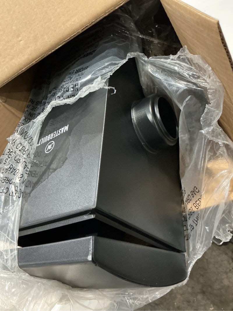 Condition photo showing Good Condition for masterbuilt® slow and cold smoker accessory attachment with removable ash tray for masterbuilt vertical bbq smokers in black, 10" x 10" x 18", model mb20100112 new version