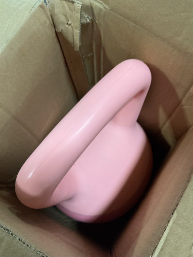 Condition photo showing Good Condition for soft kettlebell - cushioned impact-resistant base and anti-slip, kettle bell anti-slip grip weight for home workouts, safe strength training kettlebells sets for women & men, with non-slip gloves pink 15 lb