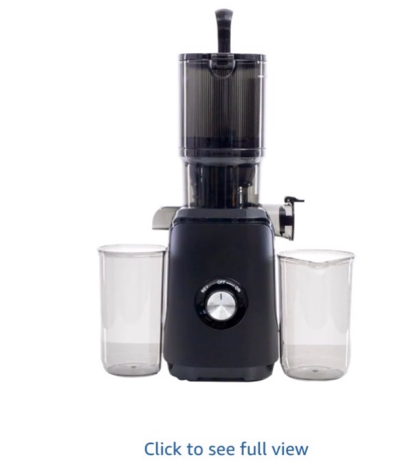 newbulig cold press juicer machines, masticating juicer with high juice yield, reverse function, stops oxidation and easy to clean for vegetables & fruits, black jet black large