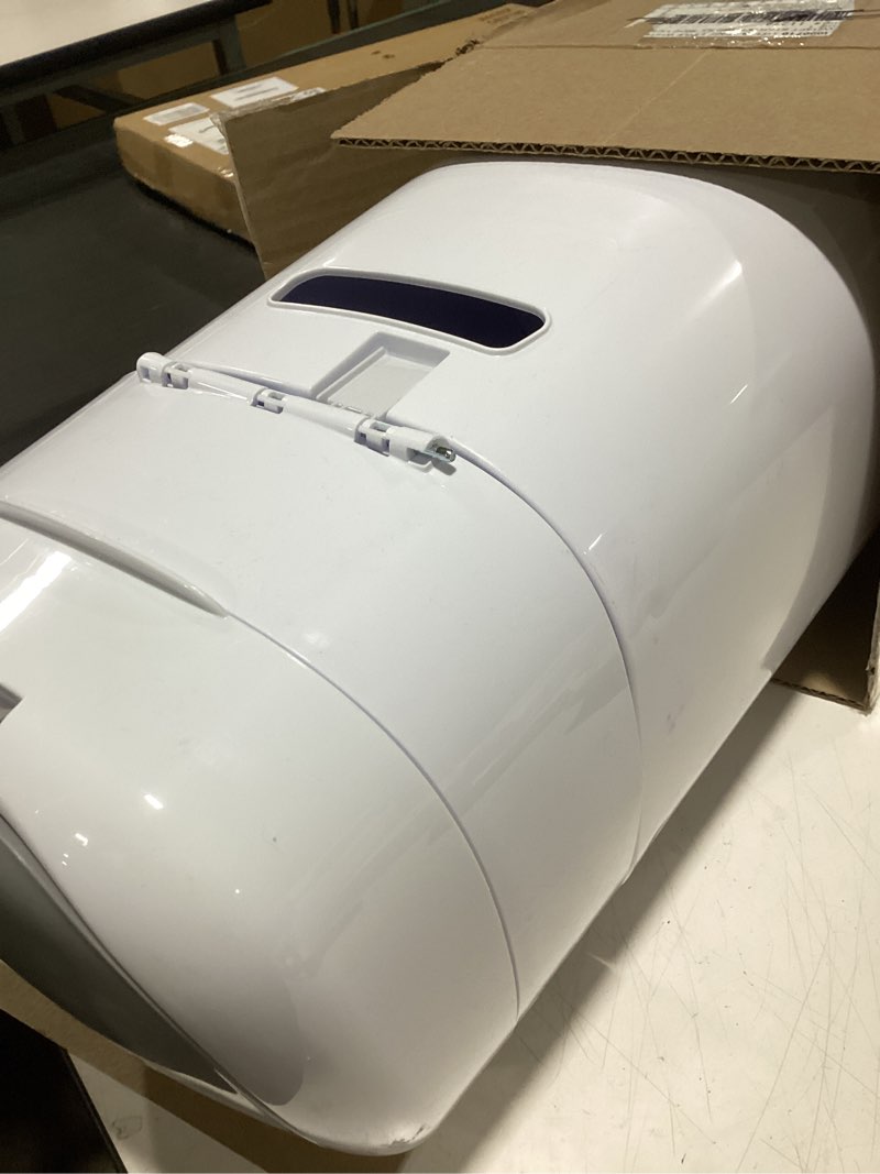 Condition photo showing As Is for Litter Genie Style Pail Cat Litter Box Waste Disposal System for Odor Control Includes 1 Square Refill Bag White