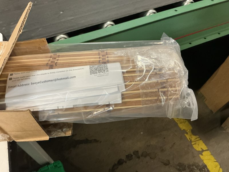 Condition photo showing Good Condition for luckup cordless roman shades, roll up bamboo blinds for indoor windows, light filtering uv protection natural bamboo shades, easy to install for home & office, 40" w x 64" l, natural 40"w x 64"h natural