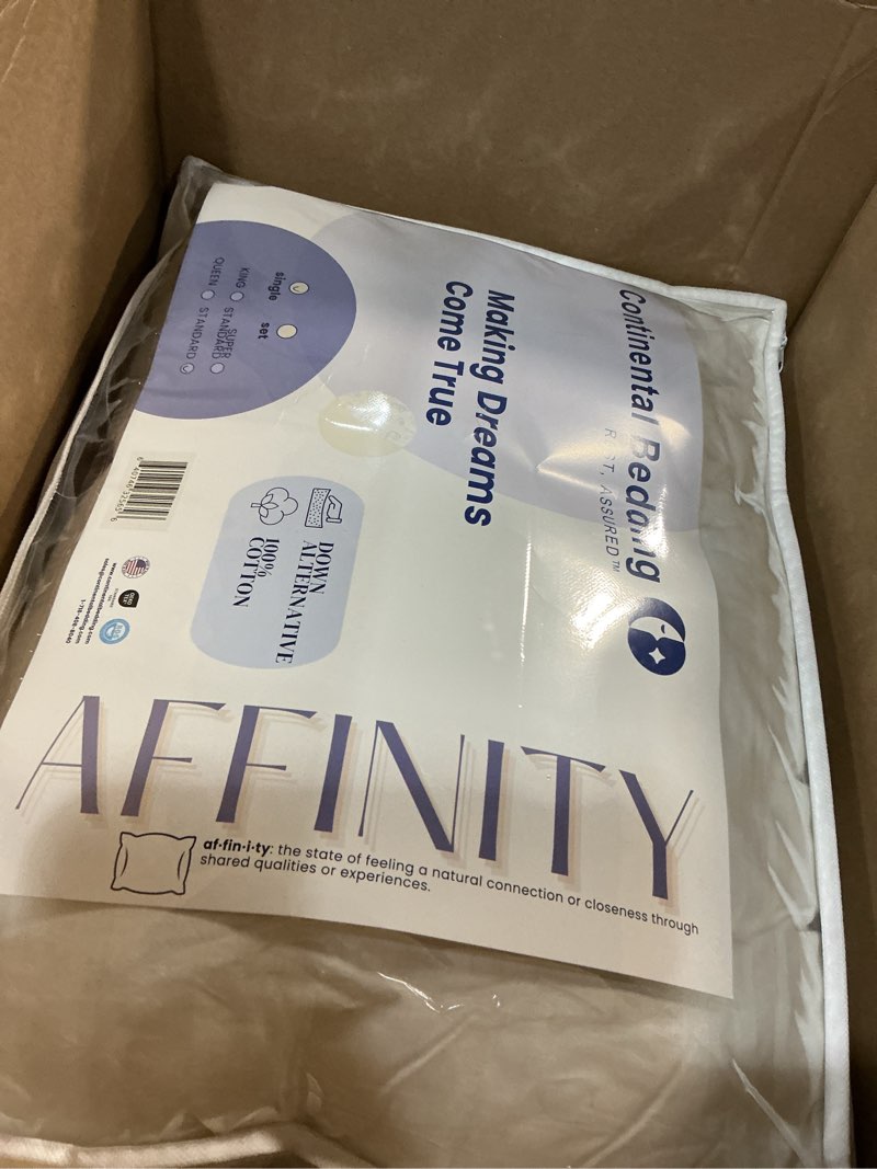 Condition photo showing Good Condition for continental bedding down alternative pillow - standard size pillow downlike bed pillows for side, stomach, back sleepers - set of 1 pack