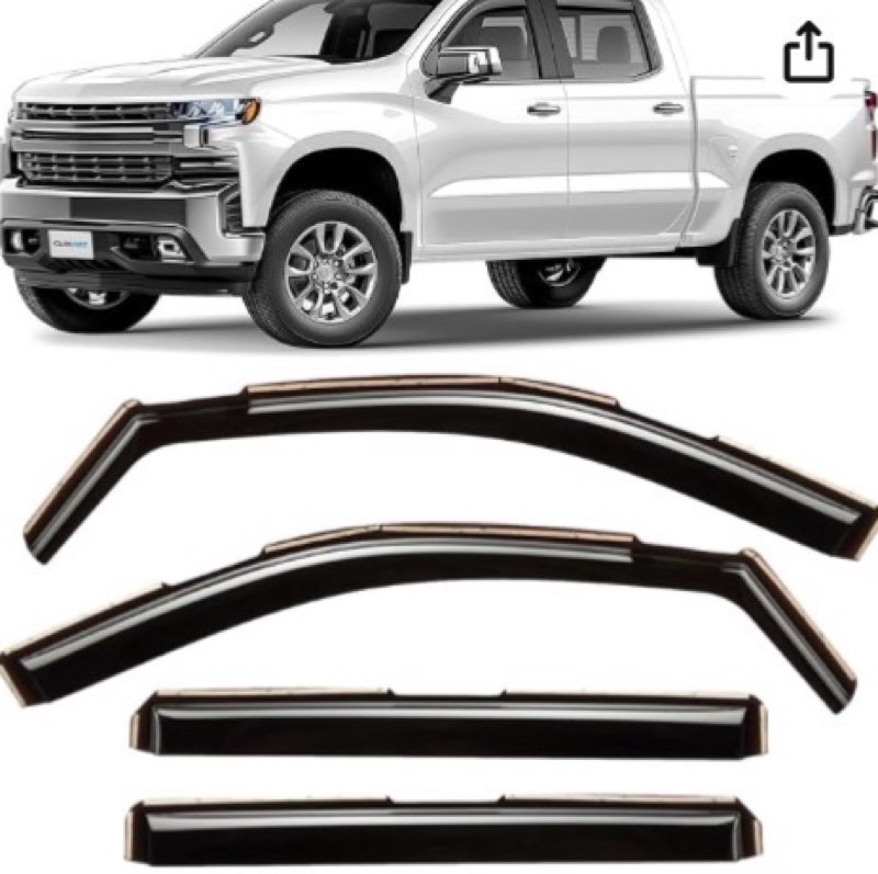 clim art incredibly durable rain guards for chevrolet (chevy) silverado/gmc sierra