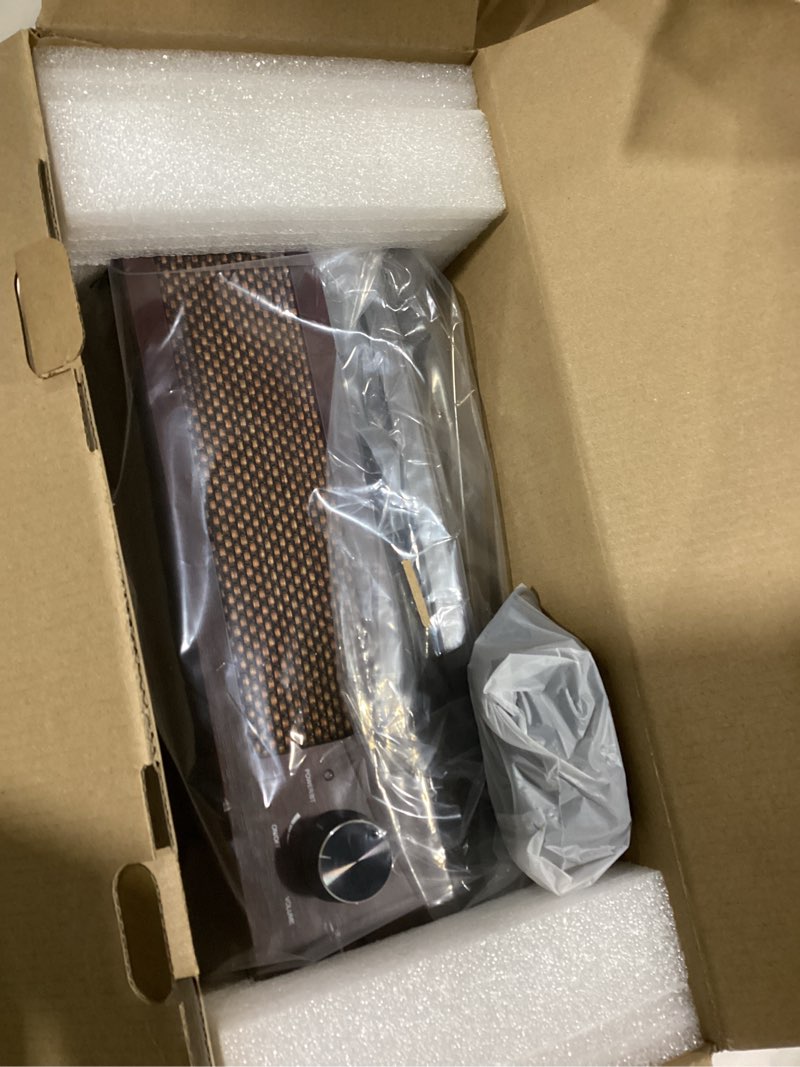 Condition photo showing Good Condition for Vinyl Record Player Turntable with Built-in Bluetooth Receiver & 2 Stereo Speakers, 3 Speed 3 Size Portable Retro Record Player for Entertainment and Home Decoration Brown