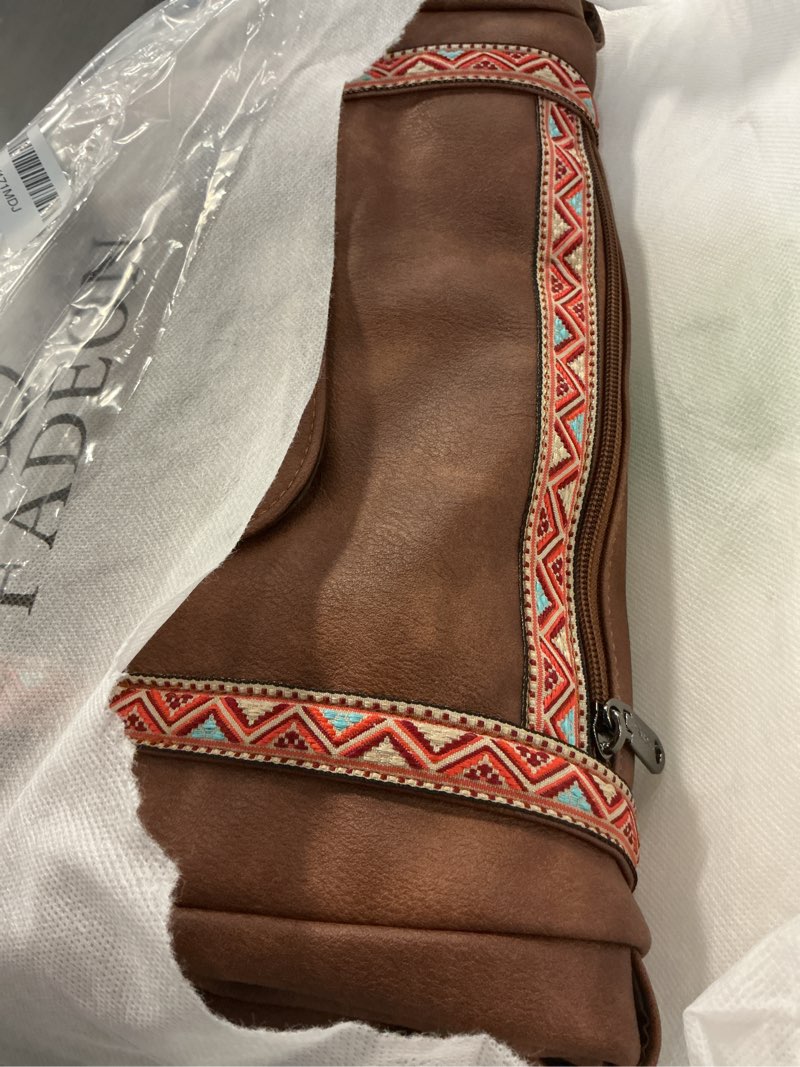 Condition photo showing Good Condition for fadeon large laptop tote bag for women designer leather laptop bag fashion travel backpack purse shoulder handbag 1 brown retro style large