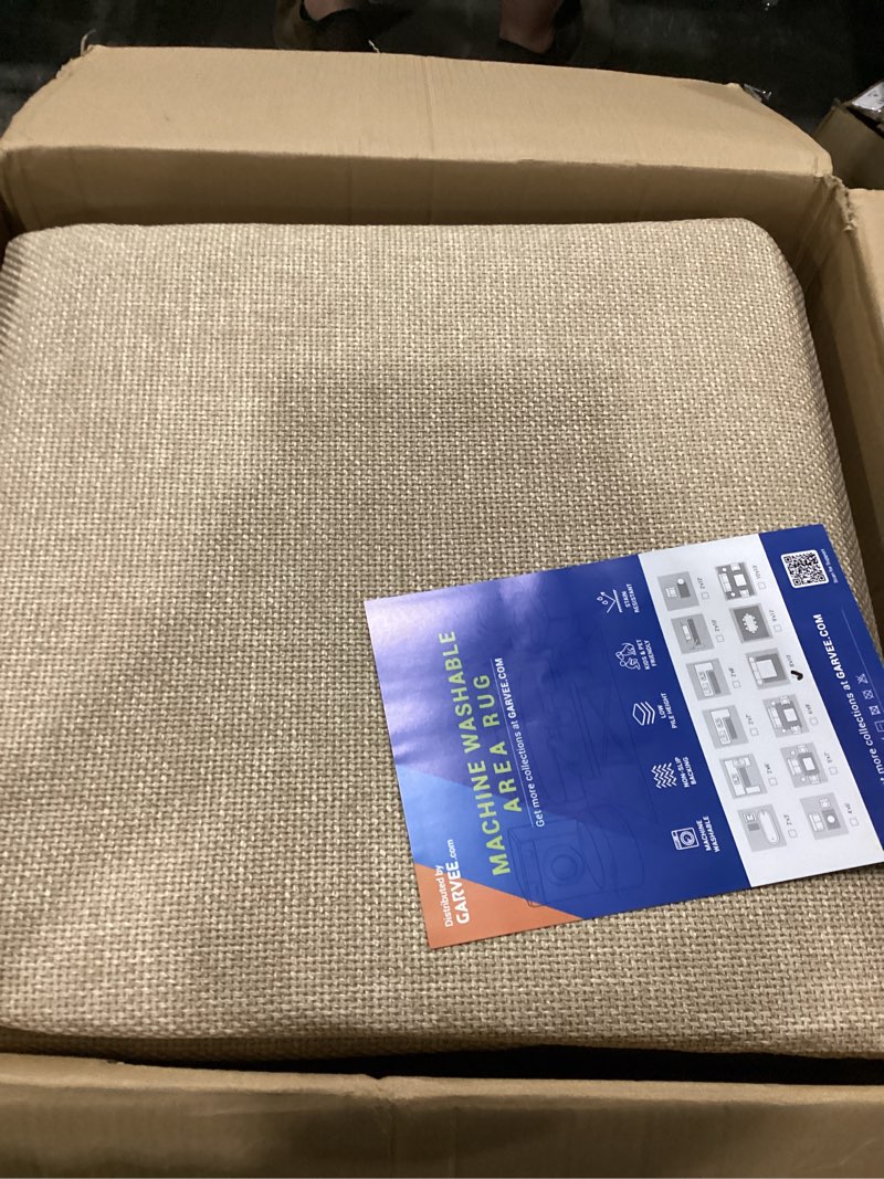 Condition photo showing New/Like New for garvee washable runner rug 2x6 woven textured hallway runner rug modern minimalist solid color non slip runners low pile non-shedding thin foldable mat for entryway kitchen bathroom bedside tan tan 2' x 6' (rectangular)