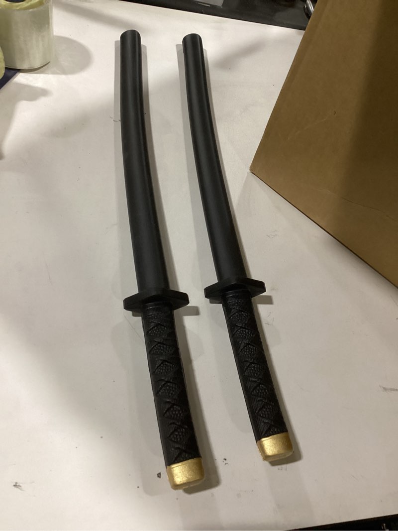 Condition photo showing Good Condition for Set of Two 26 1/2 Inch Japan Samurai Pu Foam Blade Anime Sword Ninja Katana, Play, Fencing, Fun, Birthday, Halloween