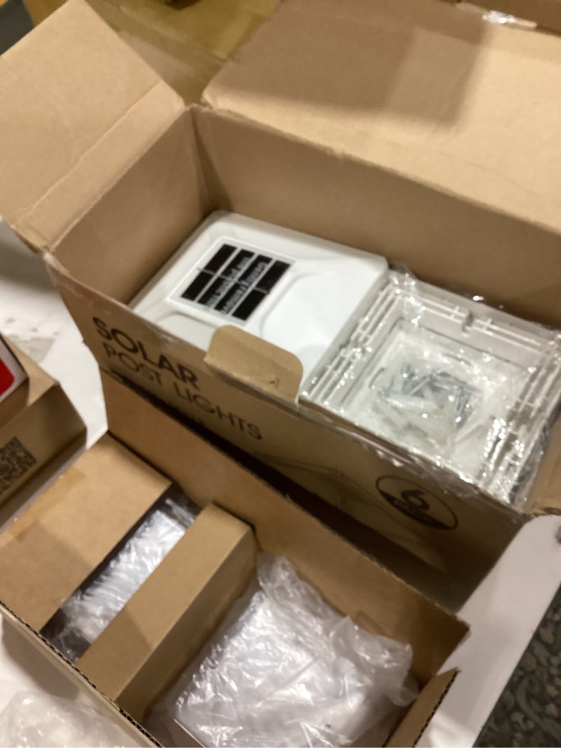 Condition photo showing Good Condition for solar post cap lights outdoor 6 pack, 2 mode bright fence post solar lights outdoor waterproof, deck fence post cap light solar powered for 4x4 4.5x4.5 5x5 posts in garden decor