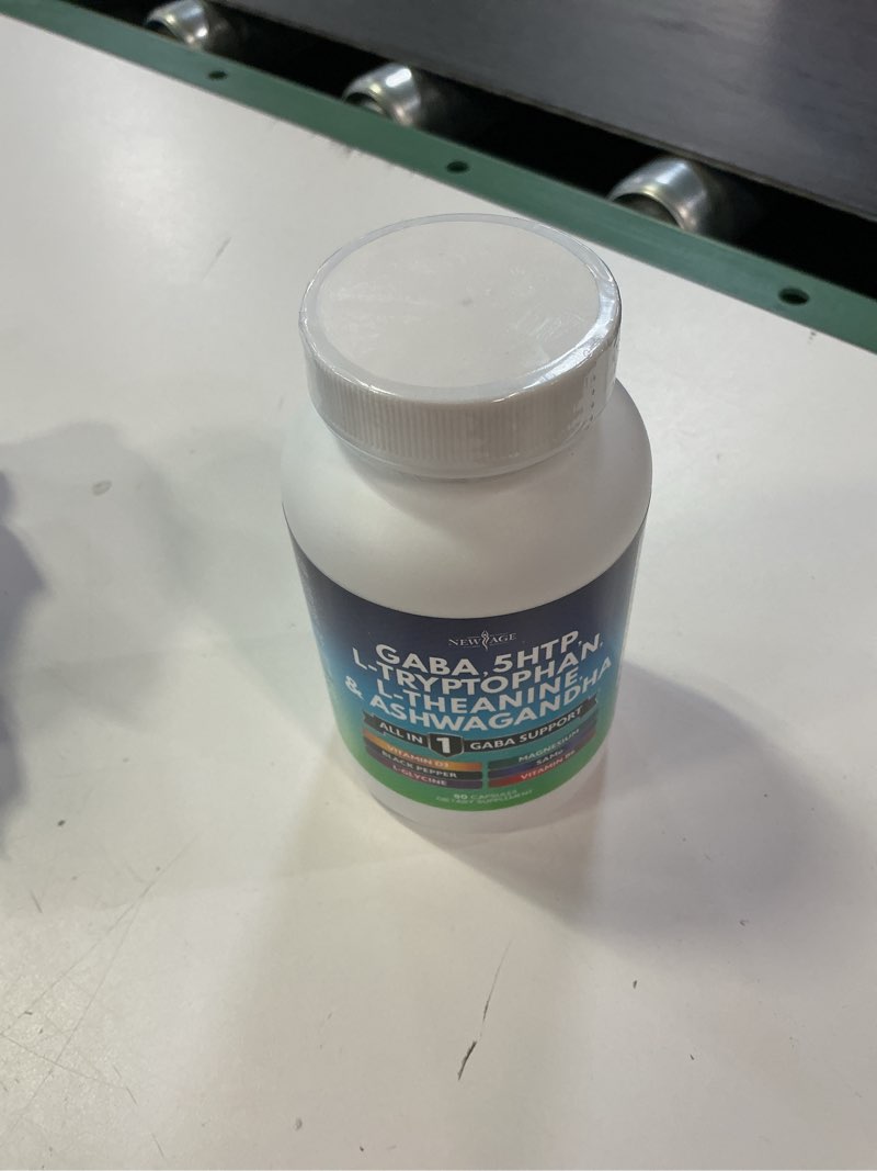 Condition photo showing New/Like New for new age gaba 750mg 5 htp 200mg l tryptophan 500mg l theanine 200mg ashwagandha sam-e l-glycine - vitamins for women and men with 5-htp (5-hydroxytryptophan) - 90 count 90 count (pack of 1)