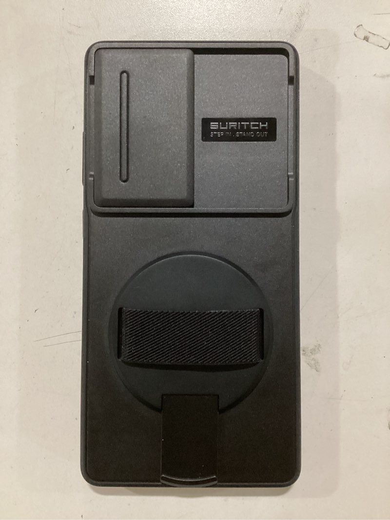 Condition photo showing Good Condition for SURITCH for Samsung Galaxy S25 Ultra Case with 360° Rotatable Hand Strap Phone Grip & Invisible Kickstand & Slide Camera Cover, Rugged Shockproof Protective Cover for S25 Ultra -Black for S25 Ultra -6.9" Black